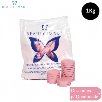 Cera Quente Discos Rosa Beauty Image 1Kg