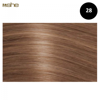 Extensões de Cabelo 100%Natural c/Queratina 40x45cm Liso Cor 28