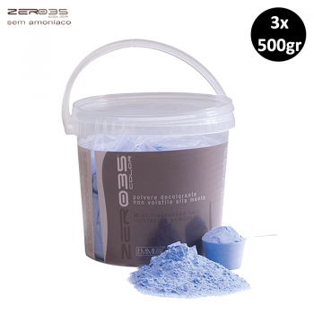 Pó Descolorante Azul Zero35 Emmebi 3x500gr