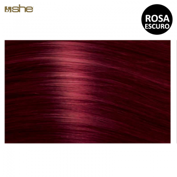 Extensões de Cabelo Fantasia c/Queratina 55x60cm Rosa Escuro