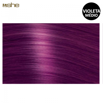 Extensões de Cabelo Fantasia c/Queratina 55x60cm Violeta Médio