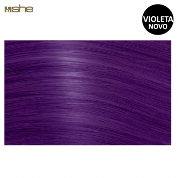 Extensões de Cabelo Fantasia c/Queratina 55x60cm Violeta Novo