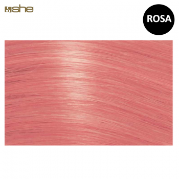 Extensões de Cabelo Fantasia c/Queratina 55x60cm Rosa 