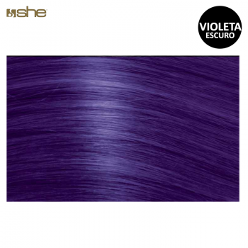 Extensões de Cabelo Fantasia c/Queratina 55x60cm Violeta Escuro