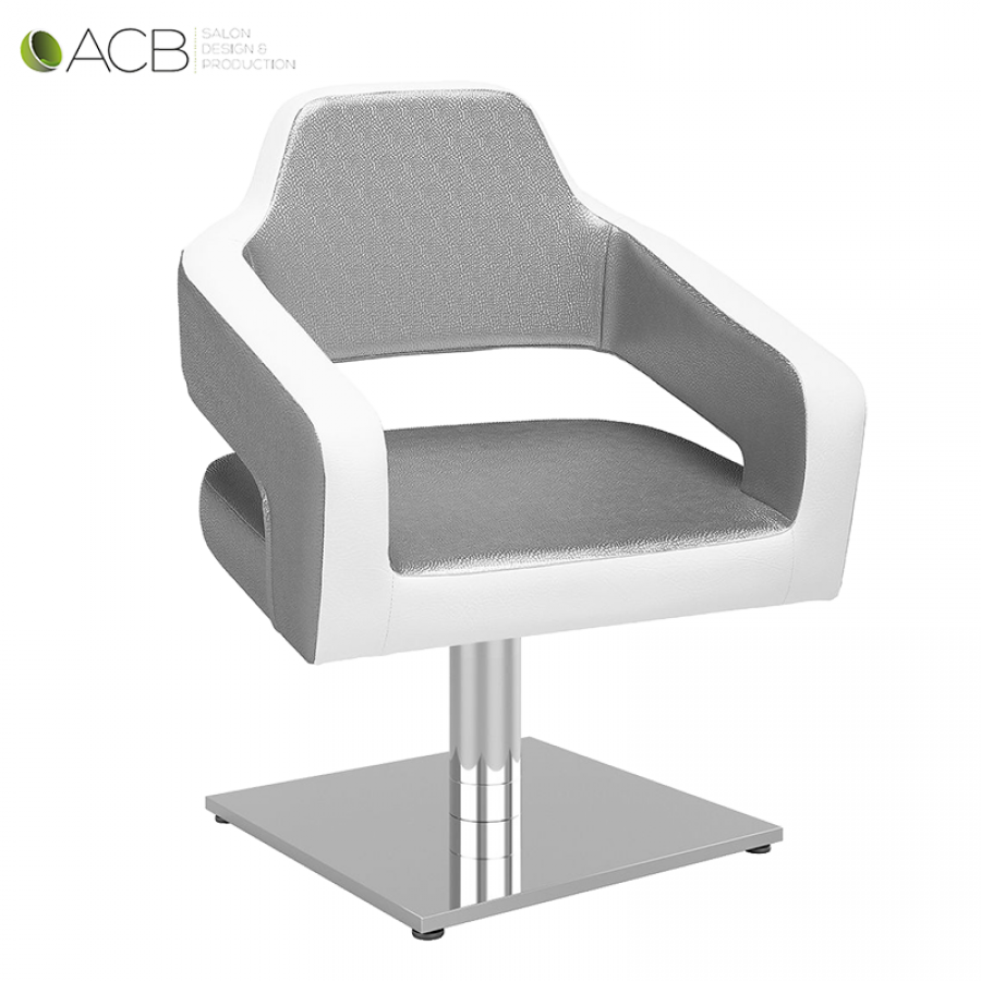 Cadeira de Corte Glam c/base Quadrada e Hidráulico