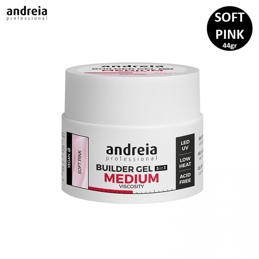 Gel de Construção 3 em 1 Rosa Leitoso Andreia 44gr V.Média