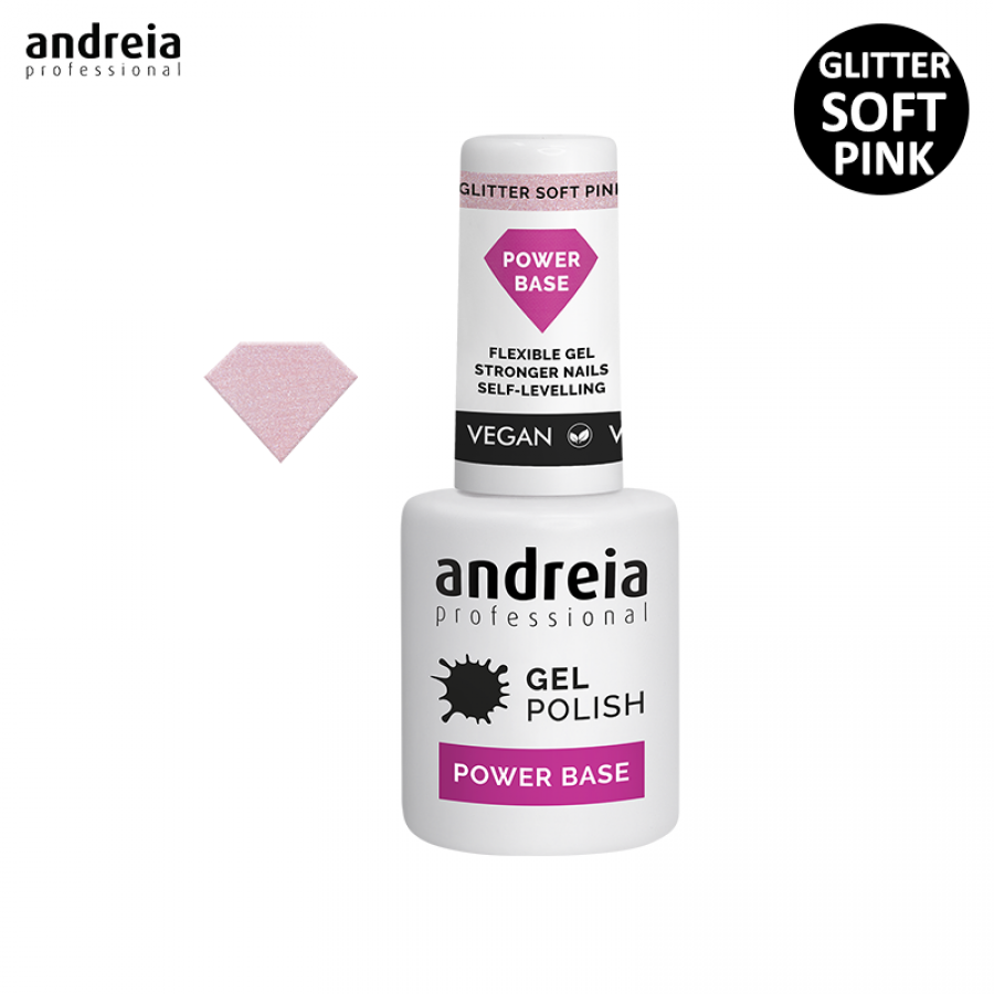 Power Base Glitter Soft Pink Andreia 10.5ml
