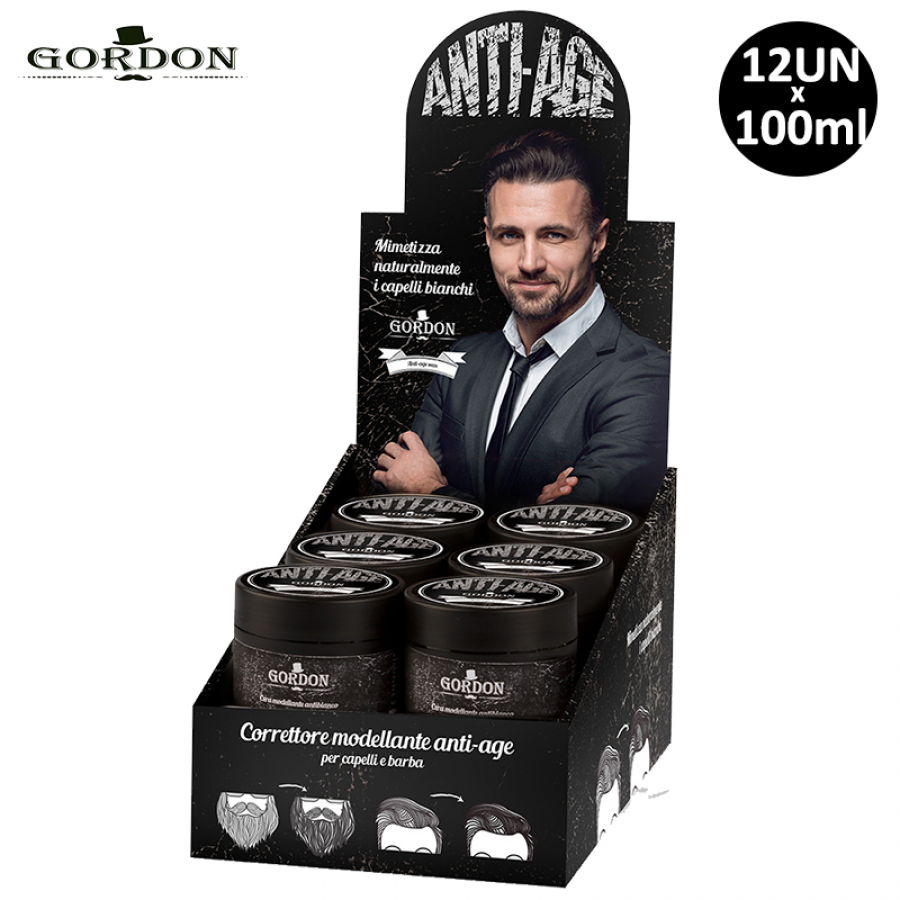 Expositor+Cera de Cabelo Anti-Age Gordon 12Unx100ml