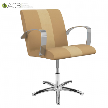 Cadeira de Corte Elegance c/base Alumínio e Amortecedor Cromado