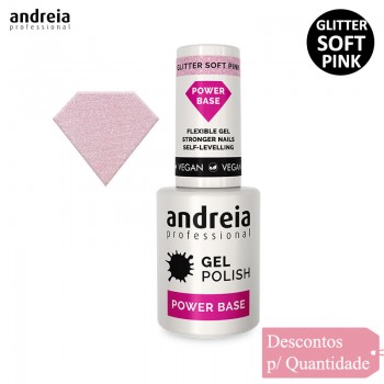Power Base Glitter Soft Pink Andreia 10.5ml