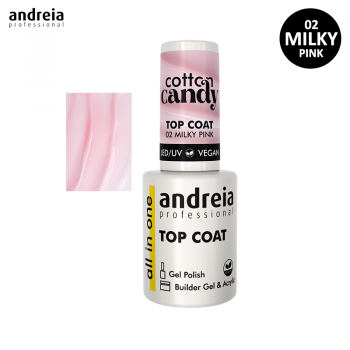 Top Coat Andreia Cotton Candy 02 Milky Pink 10.5ml