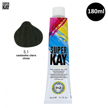 Tinta para Cabelo SuperKay 180ml Cor 5.1