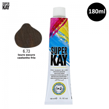 Tinta para Cabelo SuperKay 180ml Cor 6.73