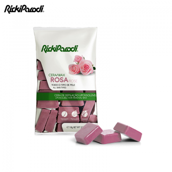 Cera Quente Rosa 1Kg Rickiparodi