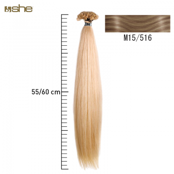 Extensões de Cabelo 100%Natural c/Queratina 55x60cm Liso M15/516