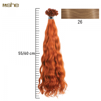 Extensões de Cabelo Natural 55x60cm Ondulado Cor 26