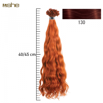 Extensões de Cabelo Natural 35x40cm Ondulado Cor 130