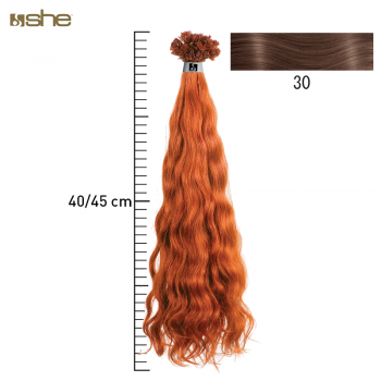 Extensões de Cabelo Natural 35x40cm Ondulado Cor 30