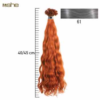 Extensões de Cabelo Natural 35x40cm Ondulado Cor 61