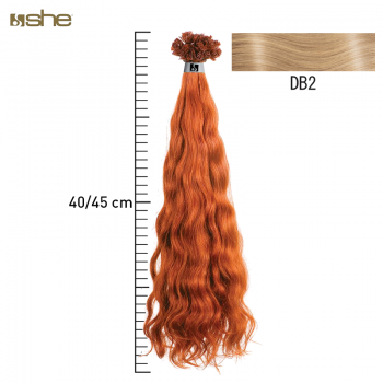 Extensões de Cabelo Natural 35x40cm Ondulado Cor DB2