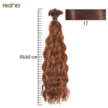 Extensões de Cabelo Natural 55x60cm Encaracolado Cor 17